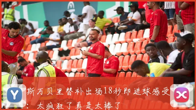 斯万贝里替补出场18秒即进球感受：太疯狂了真是太棒了